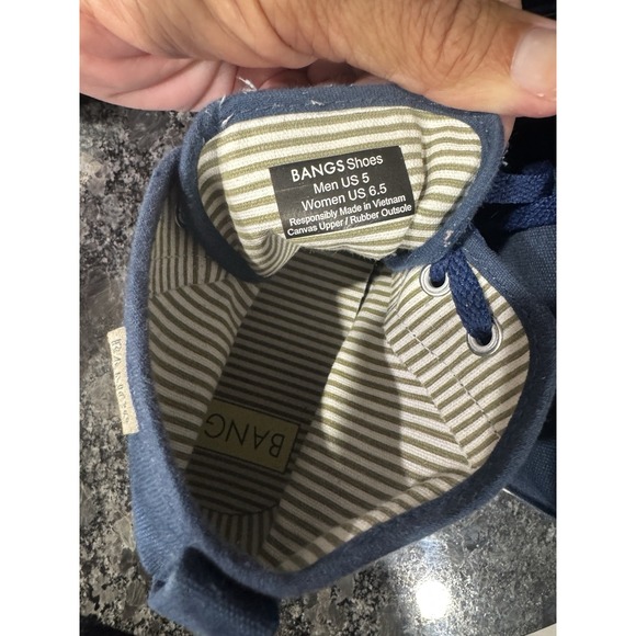 Bangs High Top Canvas Sneakers Men's Size 5, Womens Size‎ 6.5 - Picture 3 of 4